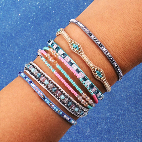Artilady Woven Beads Friendship Bracelets for Women Handmade Charm Wrape Bracelet Boho Colorful Bracelet Jewelry Gift